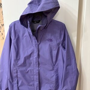 The North Face Rain Jacket Waterproof Hooded Purple Coat Women's Size L